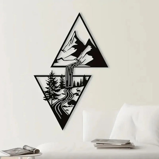 Luxezt Waterfall Silhouette Wall Art